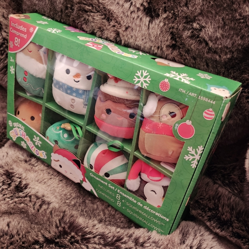 NEW! Sealed in Box. Original Squishmallows 4in Christmas Ornaments